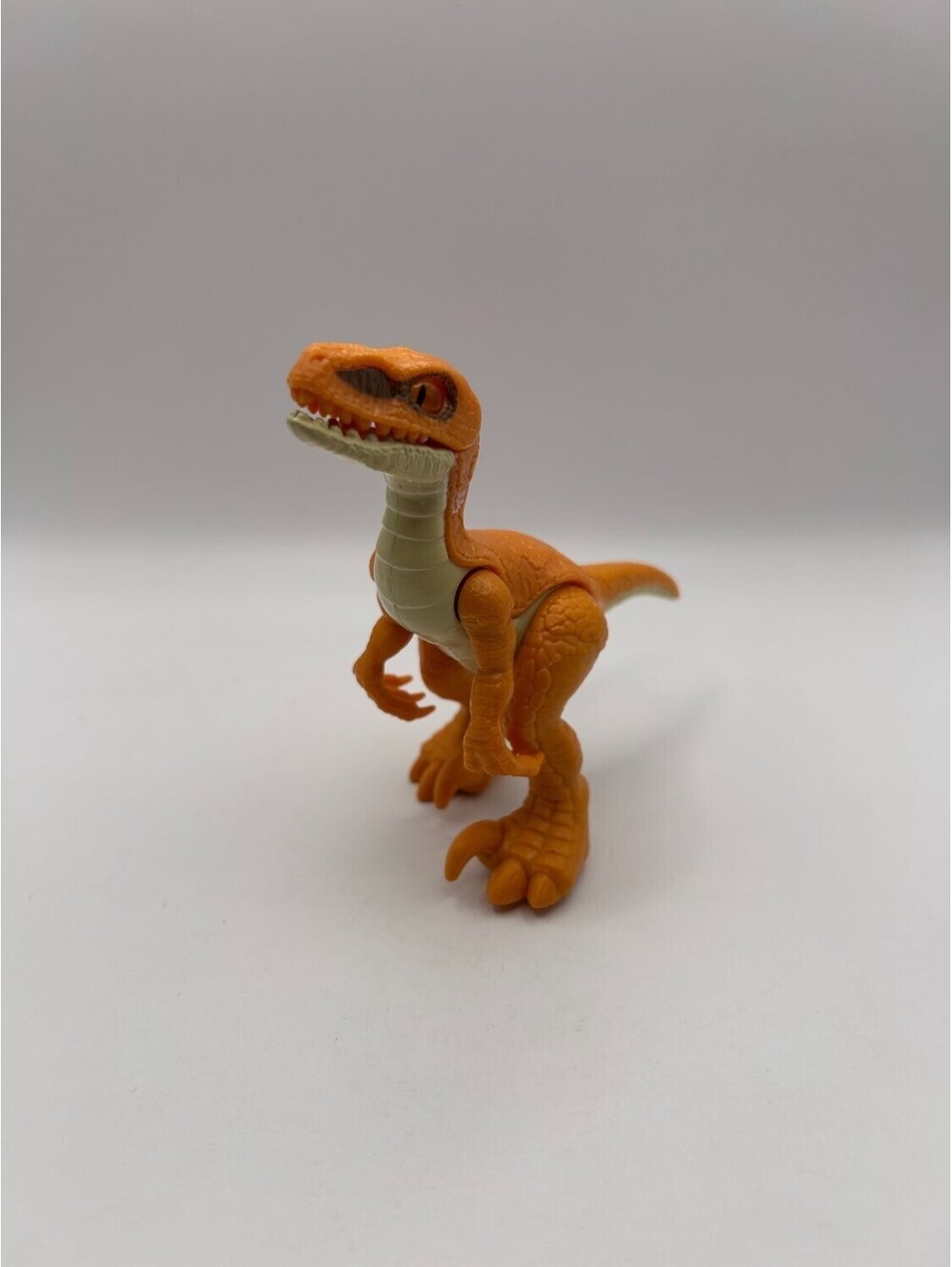 Mattel Jurassic World Snap Squad Velociraptor Orange Dinosaur Loose Vietnam Used